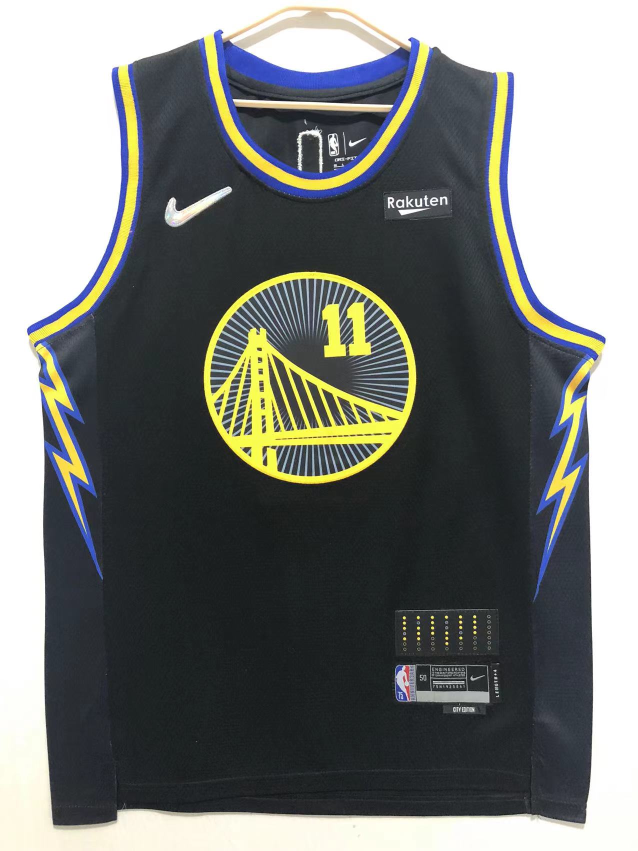 2022 Men Golden State Warriors #11 Thompson black city edition new Nike NBA Jerseys